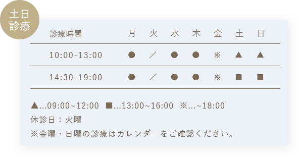 診療時間表